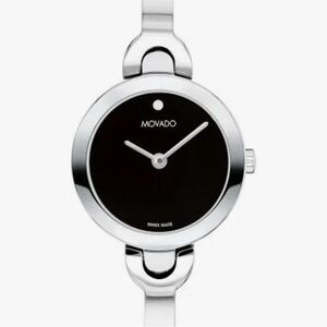 Movado Black Dial Silver Women's Timepiece